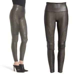 SPANX Faux Leather Moto Leggings
